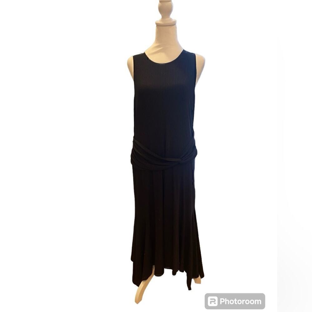 Anthropologie Black Ribbed Tank Kingslover Dress - Picture 4 of 6
